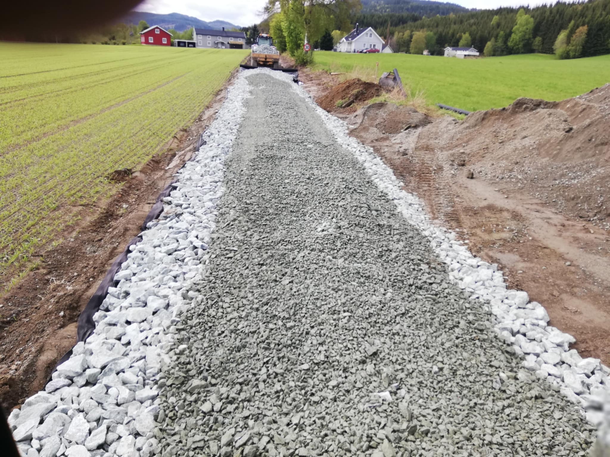 Planering og masseforflytning på anleggsplass